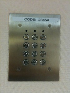 keypad for keyless security door system